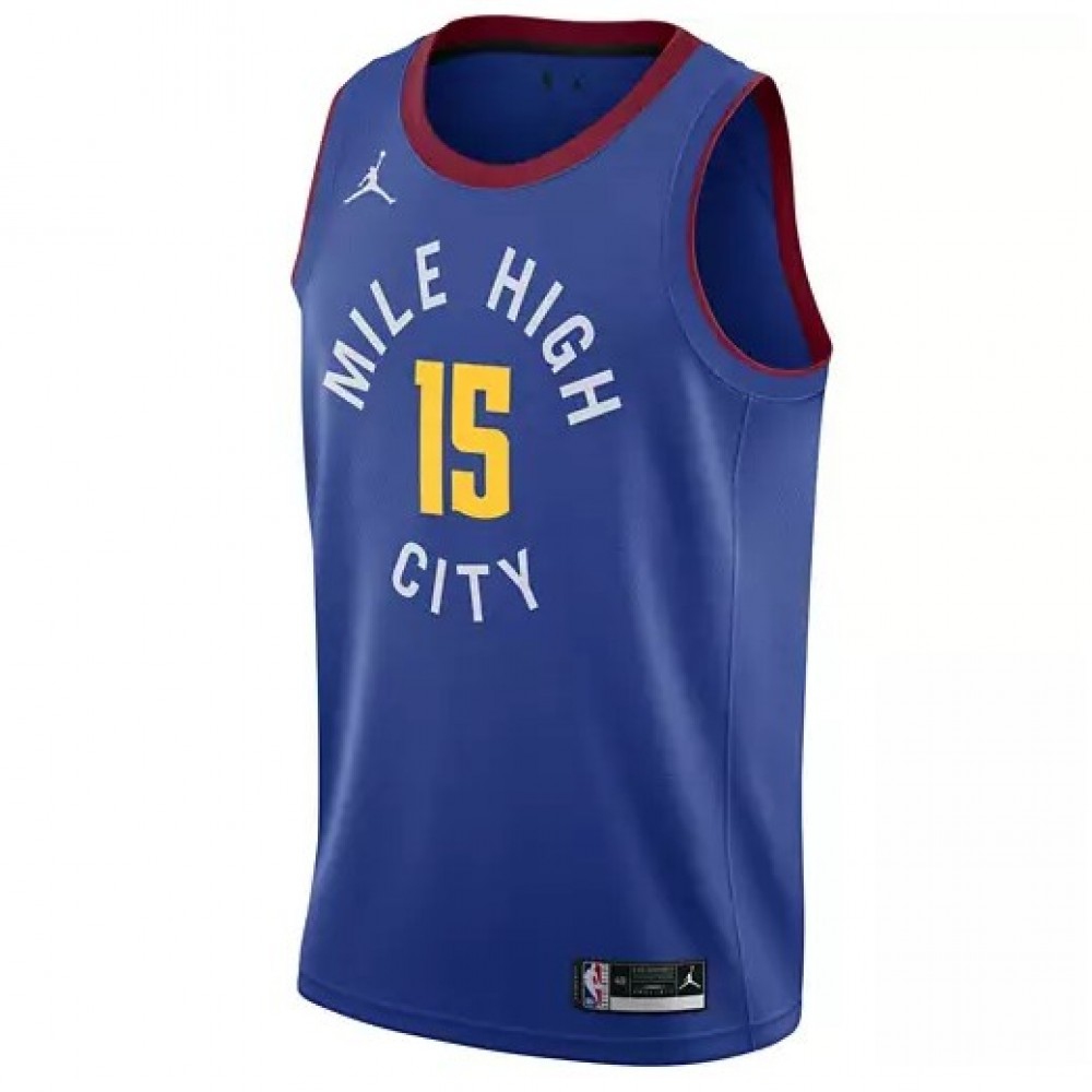 Men's Denver Nuggets Nikola Jokic #15 Jordan Blue 2020/21 Swingman Jersey - Statement Edition-Pro Kit Vault | Brand New 26/27 Sports Jerseys